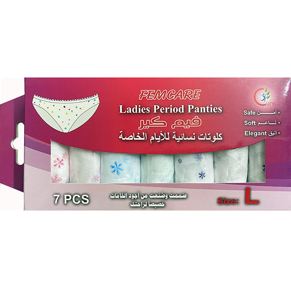 Fem Care Ladies Period panties 7pcs L