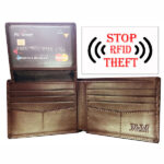 J&M Wallet for Men Genuine Leather RFID Blocking Bifold Stylish Wallet with 2 ID Window